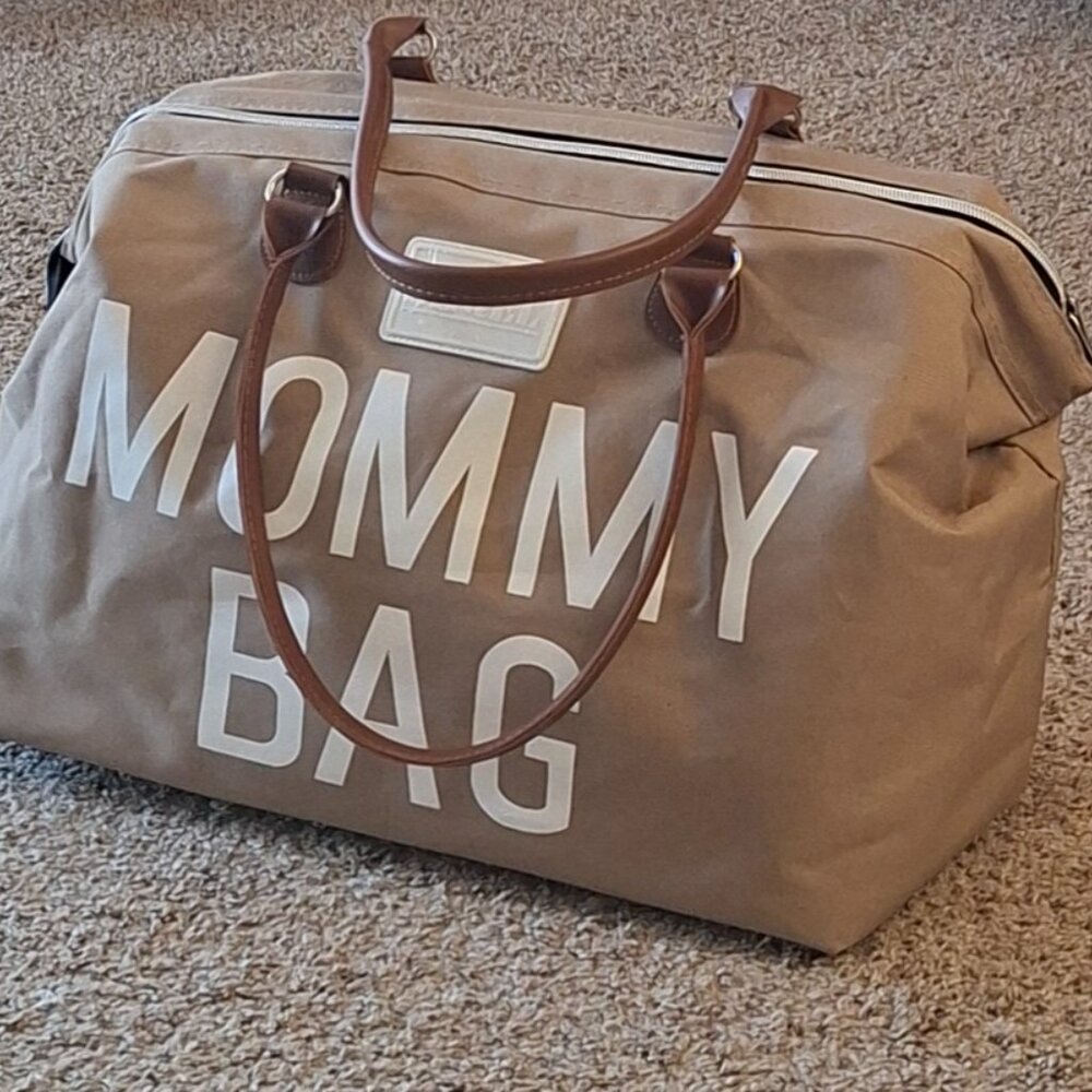 Mom Bag Tan Brown Hospital Bag for Labor & Delivery – Baby Diaper Tote